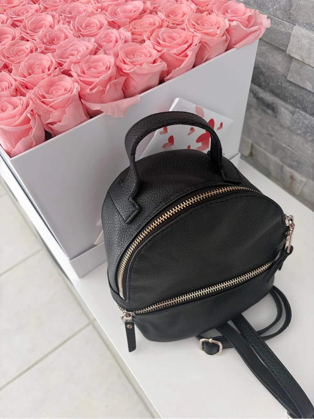 Steve Madden Black Mini Backpack